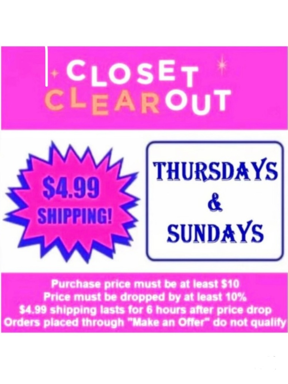 Poshmark offers $4.99 shipping! - Ask me how